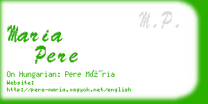 maria pere business card